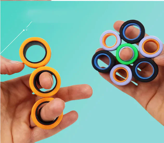 Magnetic Ring Fidget Toy for Stress Relief / Anillo magnetico anti estres