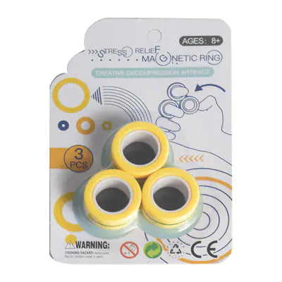 Magnetic Ring Fidget Toy for Stress Relief / Anillo magnetico anti estres