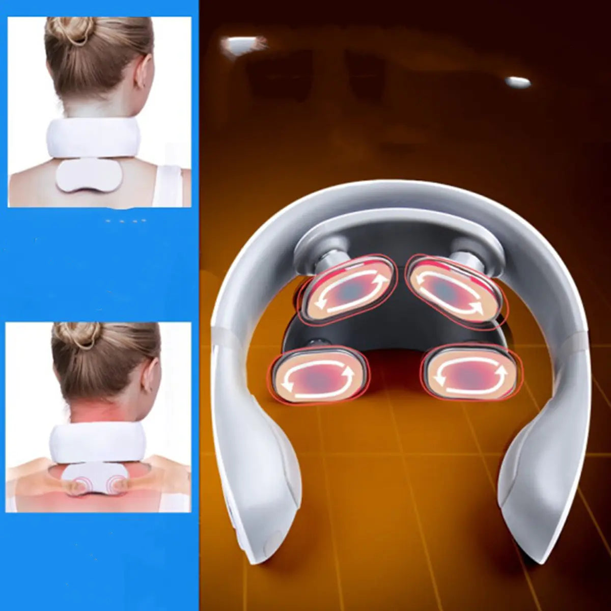 Smart Neck Massager with Heat and Vibration Therapy