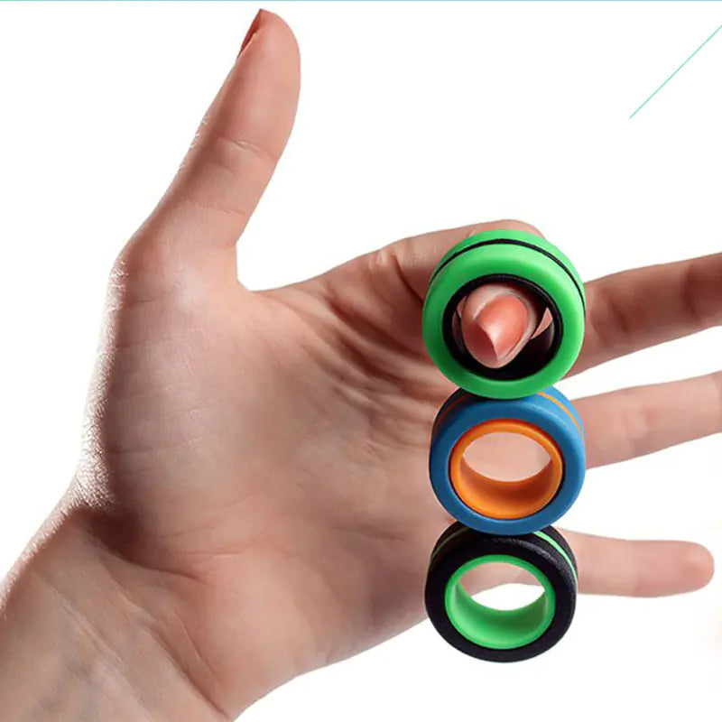 Magnetic Ring Fidget Toy for Stress Relief / Anillo magnetico anti estres