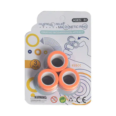 Magnetic Ring Fidget Toy for Stress Relief / Anillo magnetico anti estres