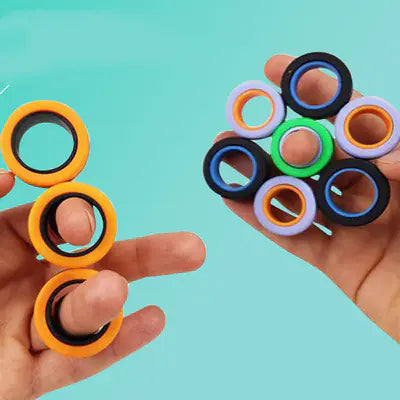 Magnetic Ring Fidget Toy for Stress Relief / Anillo magnetico anti estres