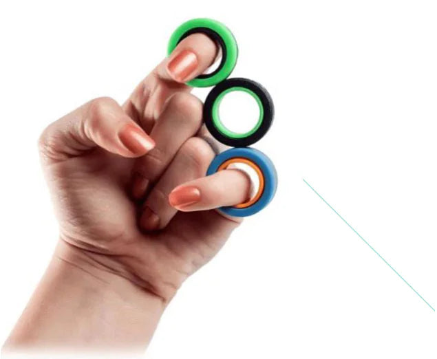 Magnetic Ring Fidget Toy for Stress Relief / Anillo magnetico anti estres